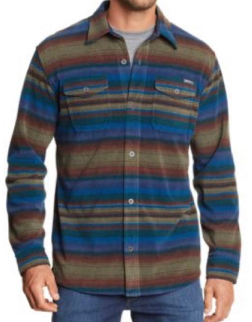 Eddie Bauer Chutes Micro Fleece Shirt Shirt-Jacket Shacket Mens 3XLT Outdoorsy